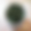 10 perles rondes en verre vert moucheté 8 mm