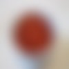 10 perles orange craquelé rondes 6mm en verre