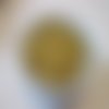 10 perles jaune craquelé rondes 6mm en verre