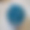 10 perles bleu azur bicolore craquelé rondes 6mm en verre