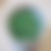 10 perles vert bicolore craquelé rondes 6mm en verre