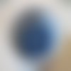 10 perles bleu nacré rondes 4 mm en verre
