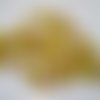 10 perles abaque facettes 6x4 mm en verre jaune ab