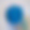 10 perles rondes bleu turquoise givré 10 mm en verre