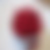 10 perles rondes rouge marbré 10 mm en verre