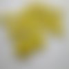 2 breloques sequin émaillé 11 mm cercle jaune