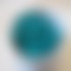 10 perles rondes bleu cyan turquoise 9 mm en verre