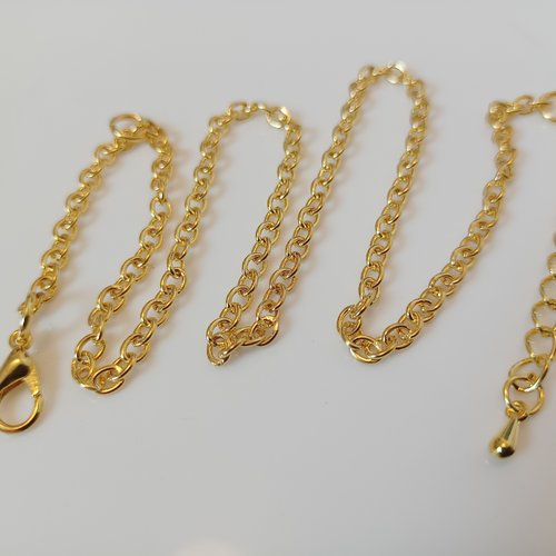 40 cm base de collier chaîne forçat en métal doré