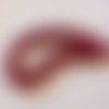 Fil de 50 perles rondelle en bois de pin 10mm rouge