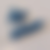 10 perles rondes bleu paon givré 6 mm en verre