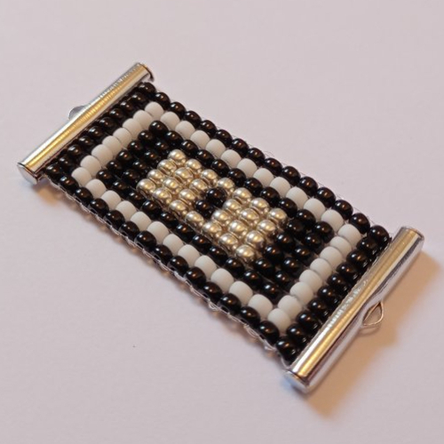 Connecteur géométrique perles de rocaille 50x25 mm