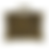 1 breloque voyage valise, bagage en métal bronze 16x14 mm