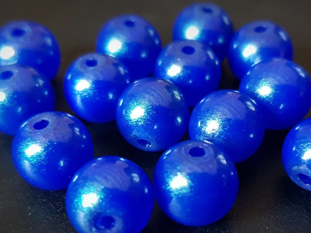 lot de 50 perle en verre ronde lisse 8 mm en verre bleu nuit 