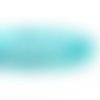 1 perle soucoupe à facette en verre bleu, argenté, translucide 8x6mm