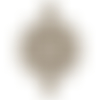 1 connecteur rond yoga fleurs de lotus métal bronze 20x14mm