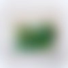Lot de 100 perles à facette en verre toupie, losange, différents vert, transparent avec reflets 4x4mm