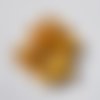 1 grosse perle ronde en acrylique jaune moutarde or 14mm