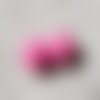 1 grosse perle ronde en acrylique rose brillant 14mm
