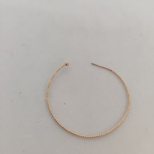 Très belles créoles ciselées  en plaqué or 24k à boule 45mm