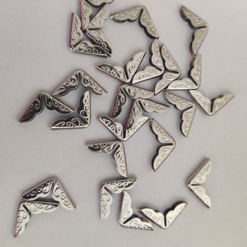 10 angles protecteurs en acier inoxydable doré ou argenté pour livres, cartes,etc