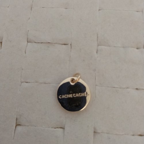Pendentif cabochon rond en bois  fond plat,image fimo verre,fourniture bricolage mercerie