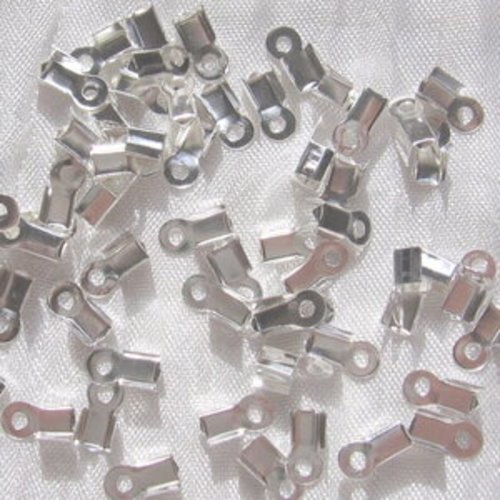 Lot de 20 embouts cache-noeud en acier  argent