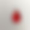 Pendentif rouge facettée cristal forme goutte sur argent 925