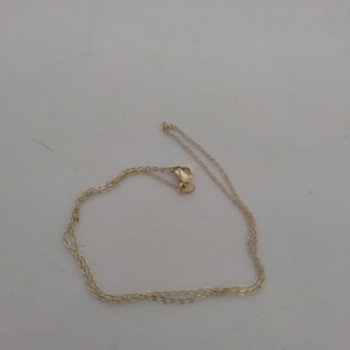 Chaine maille rolo plaqué or 14k 925 0.50mm