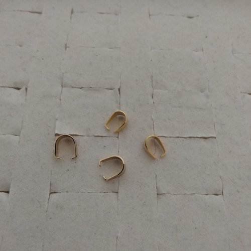 Lot de 5 bélières snap agrafes fermoirs pinces à clip en doré