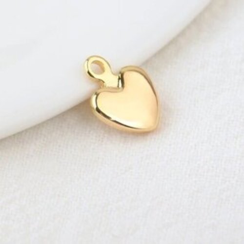 Pendentifs  en forme de cœur,  plaqué or 14k