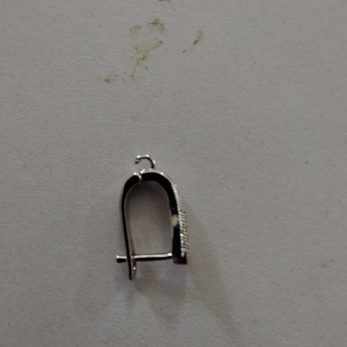 Bélières à clip en argent 925 ou plaqué or 14k avec petits zirconiums blancs 11x13mm