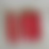 Lot de 6 perles en howlite naturelle rouge en forme de tige arrondie