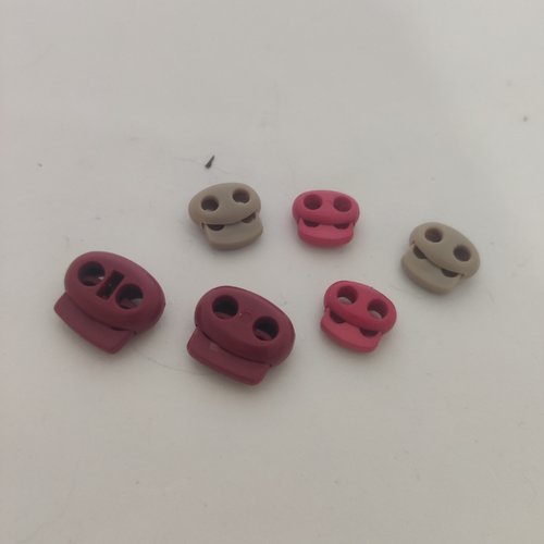 Lot de 6 serre cordon double attache cordon ovals