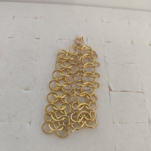 Breloque pendentif de plusieurs anneaux de jonction dorés en acier inoxydable