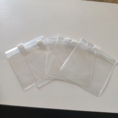 Lot de 10 emballages pochettes sac de bijoux ou autres extra-épais en pvc à clip