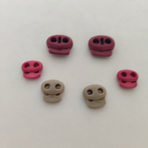 Lot de 6 boutons poussoir rectangulaire arrondi