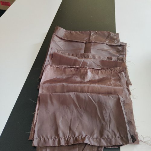 Chutes tisssus doublure marron