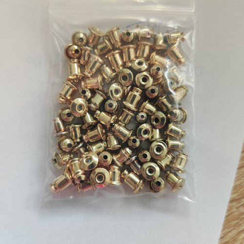 5 paires de   boutons poussoirs goujon pour boucles d'oreilles argent 925 ou plaqué or 14k