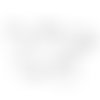 4 paires de support créoles boucles d'oreilles plate en acier argent ou or