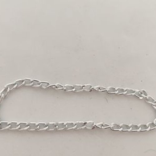 Chaine bracelet maille gourmette plaqué argent