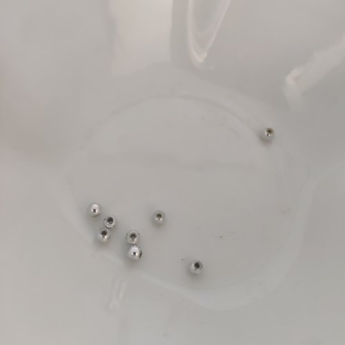 8 perles connecteurs bélière acrylique argent