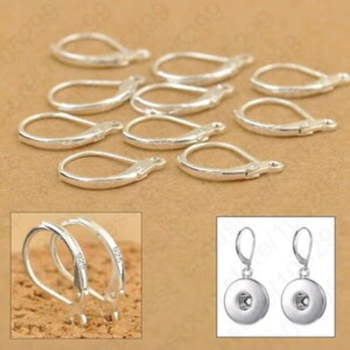 Une paire de support pour  boucles d'oreilles en argent 925