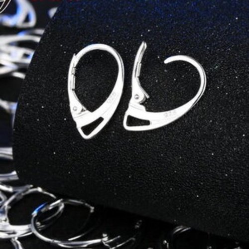 Une paire de longues dormeuses  levier en argent 925 pour boucles d'oreilles