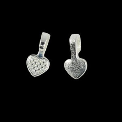 Pendentif forme coeur plaqué argent