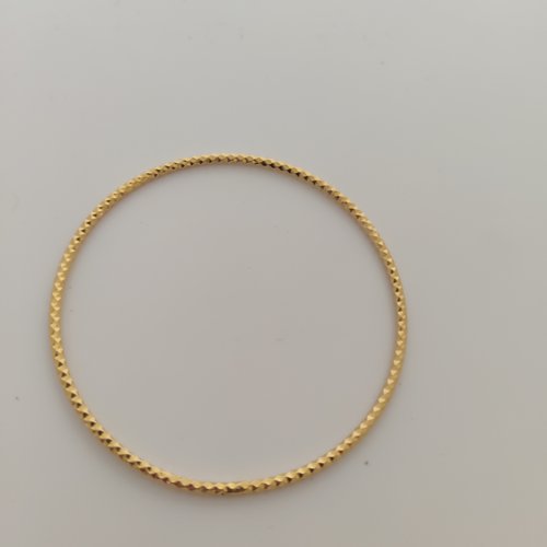 Bracelet jonc ciselé en laiton doré