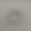 Médaillon rond flottant / pendentif en acier argenté inoxydable et verre transparent