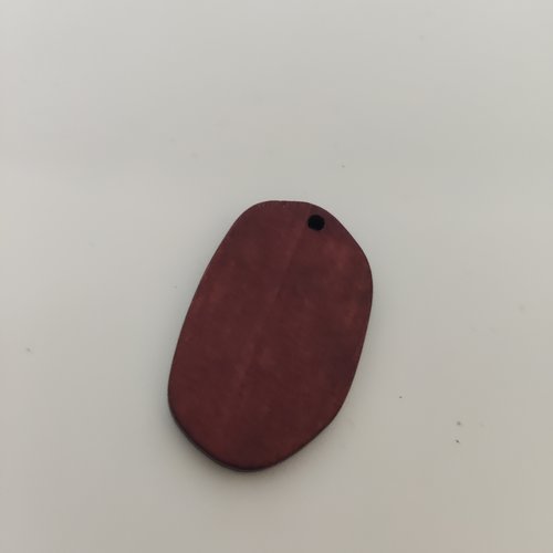 Breloque ovale pour pendentif ou boucles d'oreilles, en bois naturel 39x24mm