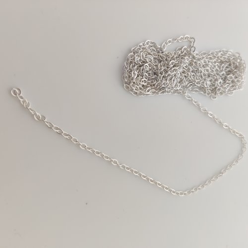 Chaine rolo 1.50mm en acier inoxydable argent