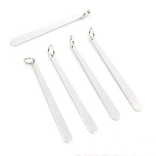 Lot de 4 breloques gouttes laiton argent