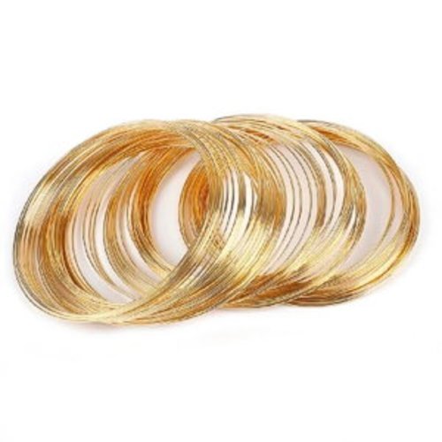 Fil en acier doré inoxydable 0.6mm à mémoire de forme pour bracelet,